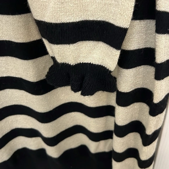 Ruffle-Trim Crewneck Lurex Sweater. - Picture 7 of 8